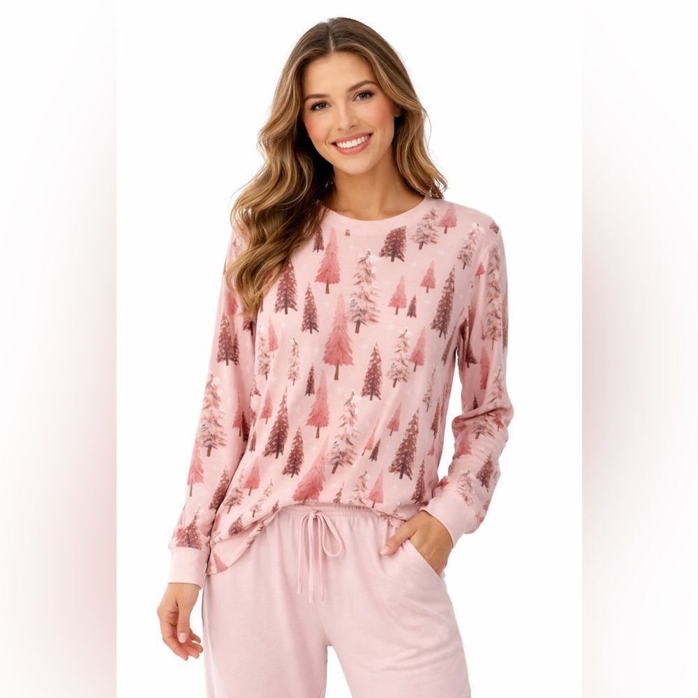 P.J. Salvage Blush Tree Print Pajama Top